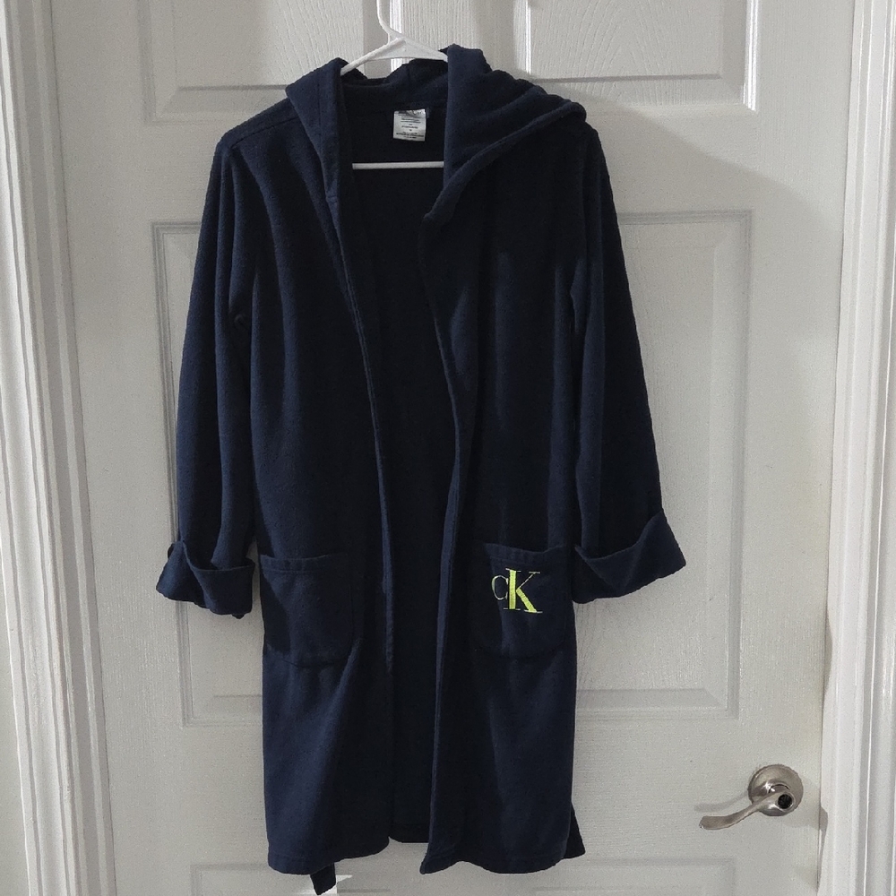 Calvin Klein Kids Dark Blue Hooded Robe